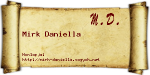Mirk Daniella névjegykártya